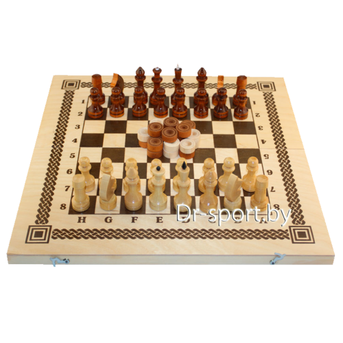Уценка Шахматы, шашки 2 в 1 арт. С-11А  пр-во РФ